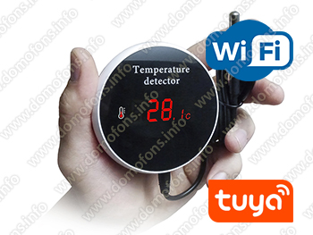 Умный цифровой Tuya Wi-Fi датчик температуры с большим экраном Страж Wi-Fi TH955 с приложением Tuya 